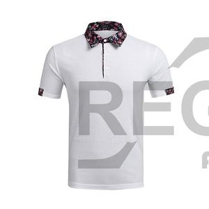 Polo de Golf para hombre, camisa de poliéster de alta calidad, bordada en blanco, con cuello de tortuga personalizado, 100 algodón, OEM Anti - Product Image 1