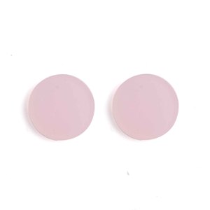 Cabujón de Piedra Preciosa Suelta de Cuarzo Rosa Natural de Alta Calidad, 12 mm, Liso, Plano y Redondo, para la Elaboración de Joyas - Product Image 1