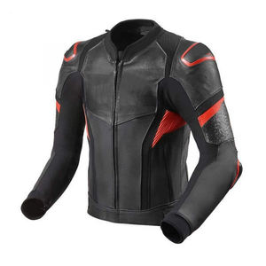 Chaqueta de cuero sintético para hombre, cazadora de Moto a prueba de viento con cuello levantado - Product Image 1