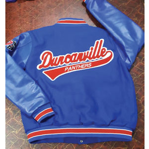 เสื้อแจ็กเก็ตเบสบอลสำหรับผู้ชาย,ทำจากปากีสถานปลอกหนังขนแกะปรับแต่งได้ตามต้องการพร้อมแผ่นปิดช่อง - Product Image 3