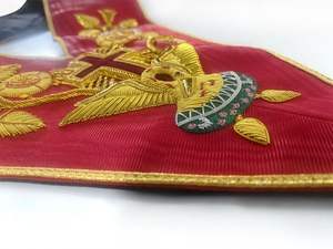 Masonic <b>Rose</b> Croix 31st Degree Collar Embroidered Wholesale Masonic Regalia with Magnetic Feature Sew-On Badge Type - Product Image 4