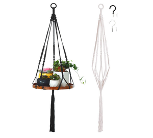 Madera organizador colgante suspensión tejido casa decoración de la pared de Macrame colgante - Product Image 1