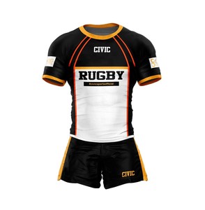 Ropa de fútbol de Rugby de poliéster 100% personalizada para adultos, ropa deportiva transpirable con logotipo de sublimación y conjuntos de uniformes de impresión de números - Product Image 1