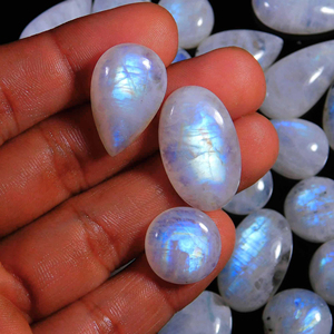 Cabochons naturels, pendentif en verre, perles, pierres de lune bleues, vente en gros, - Product Image 5