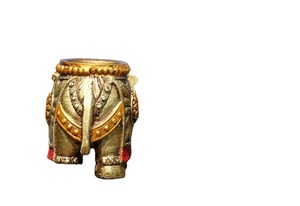 NIRMALA HANDICRAFTS Wooden Enamel Work <b>Elephant</b> Tea Light Candle Holder Iron Handmade Eco-Friendly Christmas <b>Decor</b> Showpiece - Product Image 4