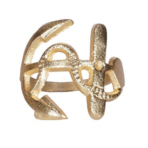 Rond de serviette de luxe en aluminium fait à la main porte-serviettes en métal pour la décoration de table de fête de mariage nouveau modèle stocké - Product Image 3