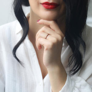 Anillo de banda de plata esterlina Citrine CZ, venta al por mayor, joyería de plata de ley 925 hecha a mano turca, anillo de circón naranja - Product Image 2