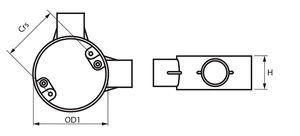 ORANGE <b>PVC</b> TWO- WAY JUNCTION BOX WITH SQUARE <b>ANGLE</b> - Product Image 3