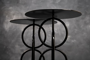 Ronde Cercle Noir et Or Table Chambre Moderne Ronde Fabriqué en Inde Top Tous Bureau Maison Chambre Restaurant Super Marché 2024 Meilleur - Product Image 2