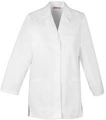 Tenues médicales unisexes blanches de qualité supérieure, à manches courtes, en tissu 100 % coton tissé, avec détection d'aiguilles et logo personnalisé - Product Image 2