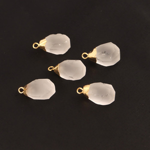 50 pièces de chaussons en cristal naturel, pièces à assembler soi-même, breloques, pendentif en pierre précieuse - Product Image 4