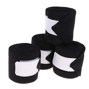 Phenomenal thick polar fleece horse bandages Equestrian wear custom logo Elastic Velcroo horse leg wrap Set of 4 am612 - Product Image 1