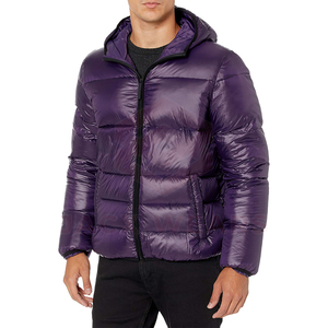 Veste matelassée d'hiver tendance, col montant, légère, rembourrage léger, violet brillant, imperméable, respirante - Product Image 1