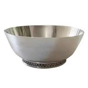 Cuenco para servir comida de acero inoxidable hecho a mano, cuenco para mezclar alimentos de forma redonda de la mejor calidad al precio más bajo - Product Image 1