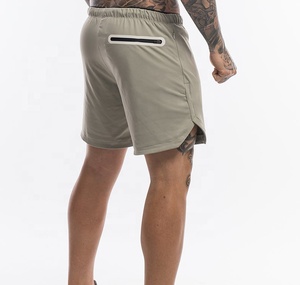 Vente en gros de shorts de course d'entraînement d'été pour hommes, respectueux de l'environnement, personnalisés, en nylon, spandex, shorts de sport pour entraînement de gym - Product Image 2