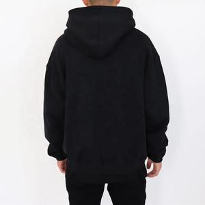 2023 vêtements personnalisé coton lourd plaine surdimensionné à capuche Streetwear noir sweats à capuche hommes à capuche - Product Image 6