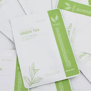 Real Nature Mask Sheet Green Tea Face Sheet Mask for Korean Skincare cosmetic Face Masks Sheet OEM ODM Customizing private label