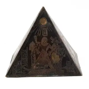 Латунная статуэтка ручной работы в виде античной иероглифской пирамиды, Египет, статуэтка, Декор, подарочные товары