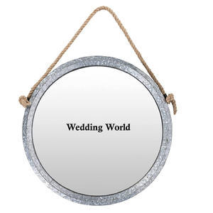 Miroir mural design en métal Miroir décoratif fait à la main de qualité supérieure Miroir mural fantaisie de forme personnalisée Vente en gros de luxe - Product Image 6