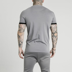 ขายส่งเสื้อยืดออกแบบ95% ผ้าฝ้าย5% Elastane แขน Ringer ผู้ชายเสื้อยืดโลโก้ที่กำหนดเองเสื้อยืด - Product Image 4