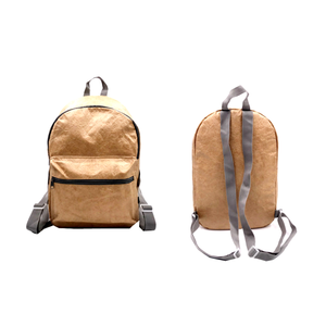 Sac à dos léger en Tyvek, sangle réglable, résistant à l'eau, forme rectangulaire, unisexe, décontracté, couleur marron, fermeture éclair - Product Image 2