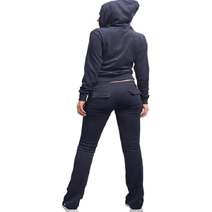 Velvet Custom Women Tracksuit <b>Jogger</b> Suit Training Sweatsuit Women Crop Top Hooded Gym Tracksuit by Inspire Apparel - Product Image 2