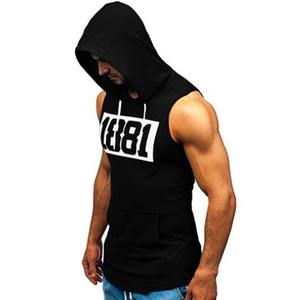 100% Cotton Gym Fitness Breathable Ribbed Absorb Sweat <b>Wife</b> <b>Beater</b> Tank <b>Tops</b> Men - Product Image 5