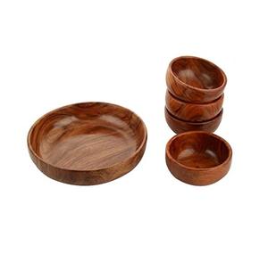 Cuenco de madera de Acacia para frutas, ensaladas de tamaño personalizado y precio barato, venta al por mayor - Product Image 2