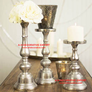 Elegant Silver Plated <b>Candle</b> Stand for Wedding & Christmas Decor High Quality Handmade Pillar Holder with Amazing <b>T</b>-<b>Light</b> Sale - Product Image 4