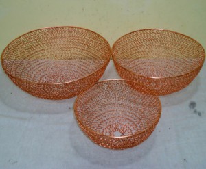 Cesta de alambre de fruta con forma personalizada de oro rosa, alta calidad, para decoración del hogar, el más vendido - Product Image 4