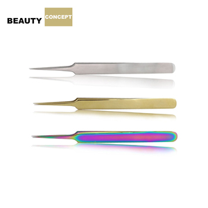 Eyelash Tweezers for Eyebrow Hair <b>Nail</b> Art Tongs Curved Volume Lash Tweezers Professional False Eyelashes <b>Extension</b> Clip Tool - Product Image 6