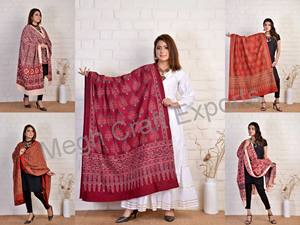 Kutch เสื้อฮู้ดผ้าฝ้ายพิมพ์ลาย,Ajrakh Dupatta - Natural Dye สำหรับ Salwar Suit - Cotton Dupatta - Product Image 5