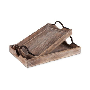 Bandeja de madera hecha a mano para desayuno, bandeja decorativa para servir comida, venta al por mayor, nuevo diseño - Product Image 2