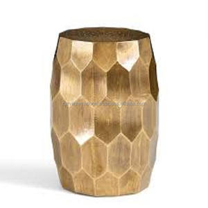 Elegante taburete de metal con forma de tambor elegante para el hogar, hotel, casa de campo, apartamento u oficina en casa, taburetes decorativos - Product Image 6