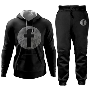 Survêtement 2 pièces pour hommes, ensemble jogging, maison, automne, imprimé écossais, fermeture éclair, Sweat-shirt, pantalon, ensemble de sport, survêtement - Product Image 4