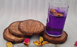 Posavasos de madera de diseño vintage con borde con incrustaciones de corteza hecha a mano, gran oferta, artículo único hecho a mano para bebidas de café y té - Product Image 2