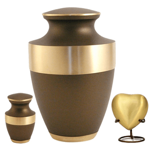 Juego de 4 Urnas Funerarias de Latón Macizo Estilo Americano para Cenizas - Product Image 4