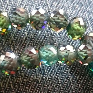 Fancy colored moissanite strands collar moissanita beads verde, amarillo/marrón/chocolate color moissanita beads - Product Image 1