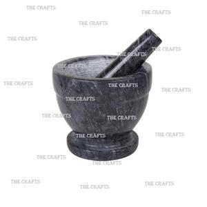 Juego de mortero y Maja de hierba pulida de mármol con mortero y Maja de utensilios de cocina de forma redonda de la mejor calidad a granel - Product Image 5