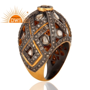 Bague dôme en diamant naturel en argent sterling 925 bijoux en diamant pour femme cadeau pour son cadeau de fête - Product Image 2