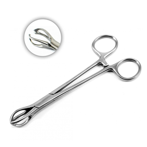 Fórceps de Cirugía Veterinaria de carril crudo a fino, pinzas rectas manuales de acero inoxidable de 16cm, instrumentos quirúrgicos - Product Image 1