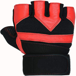 Gants en cuir ventilés demi-doigts personnalisables avec enveloppes de poignet Équipement d'entraînement d'haltérophilie antidérapant pour les sports de gymnastique - Product Image 5