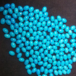 Pierre Turquoise bleue de coupe ovale pour la fabrication de bijoux, Cabochon Turquoise de haute qualité au prix d'usine - Product Image 3