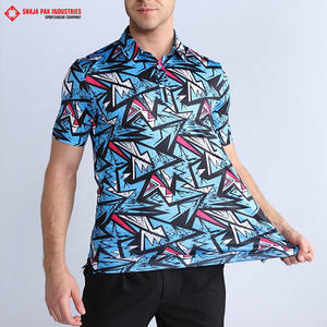 OEM profesional de manga corta de golf de los hombres para la camisa de alta calidad de 3 botones patrón sólido Jersey 100% poliéster de secado rápido Shaja - Product Image 3