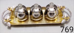 Chapados en níquel aluminio tarro de caramelo conjunto - Product Image 4