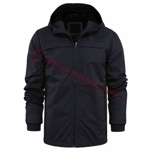 Veste coupe-vent de couleur unie avec poche nouveauté veste d'hiver à fermeture éclair avec capuche fourrure de mouton été printemps motif uni - Product Image 4