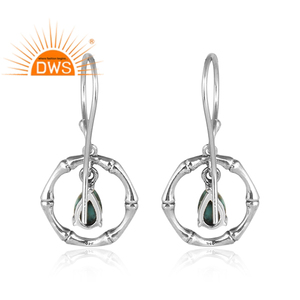 Arizona Turquoise Gemstone Fait à la main Oxydé Argent Goutte Boucle D'oreille Bijoux Pour Femmes Cadeau Pour Sa Collection Dainty - Product Image 3