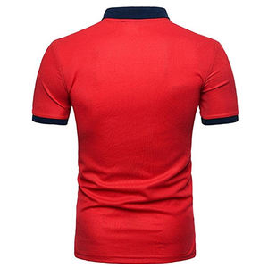 Nuevo diseño de moda para hombres, panel de color en contraste, camisetas polo de algodón, diseño personalizado, camisetas informales deportivas - Product Image 5