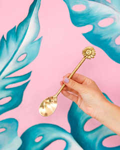 Cuillère à dessert en laiton fabriqué à partir de laiton pur avec laque transparente et poignée forme de conception de poisson à vendre produit - Product Image 5