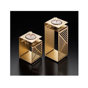 Juego de 2 candelabros de aluminio de color plateado Calidad de lujo Tamaño personalizado Soporte de vela alto para venta caliente - Product Image 2